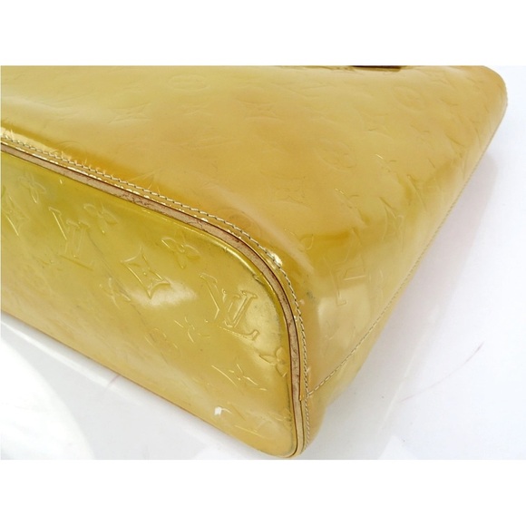 Louis Vuitton Shiny Yellow Tote with Tan Handles - Picture 5 of 12